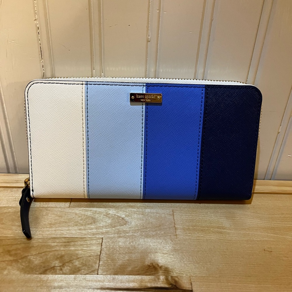 Kate Spade Color Block Zip Around Wallet